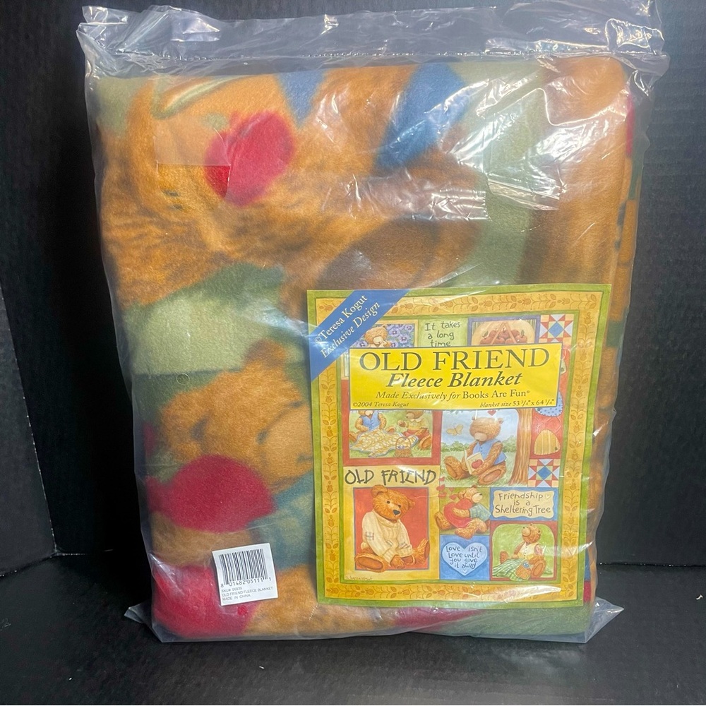 BNWT OLD FRIEND 53 1/4”x 64 1/4” Blanket Made For Books Are Fun